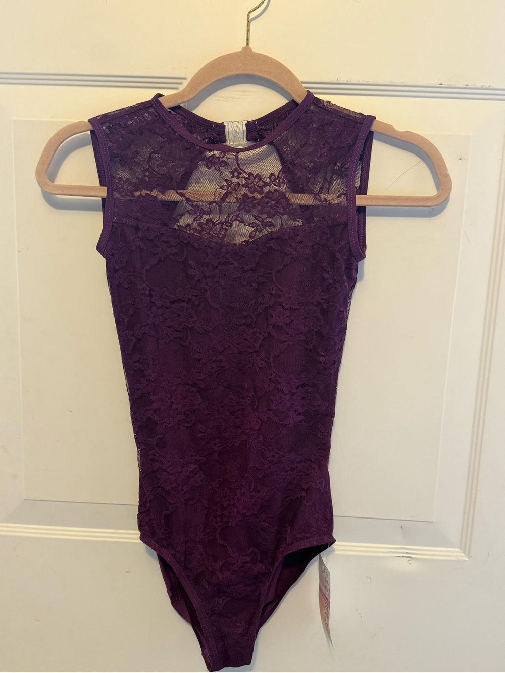 Girls Lace Dance Ballet  Leotard - Deep Purple